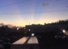 窓から見えた夕陽