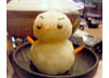 大根おろしでつくった雪だるまさん。