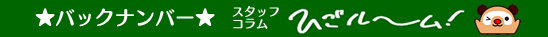 バックナンバー・スタッフコラム　ひごルーム！
