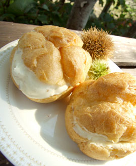 お菓子の森　くぎの　栗のシュークリーム