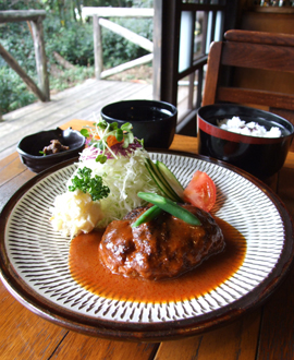 森の洋食屋　Cafe 栖　ハンバーグセット