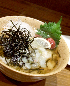 炭火焼居酒屋　福みみ　たこわさ茶漬