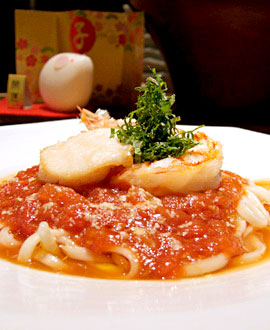 ー旬鮮ー　参ゆう　つるつるうどんのトマトソース