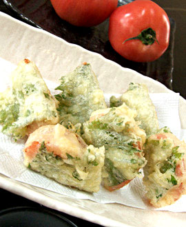 IZAKAYA 万彩工房　トマトの天ぷら